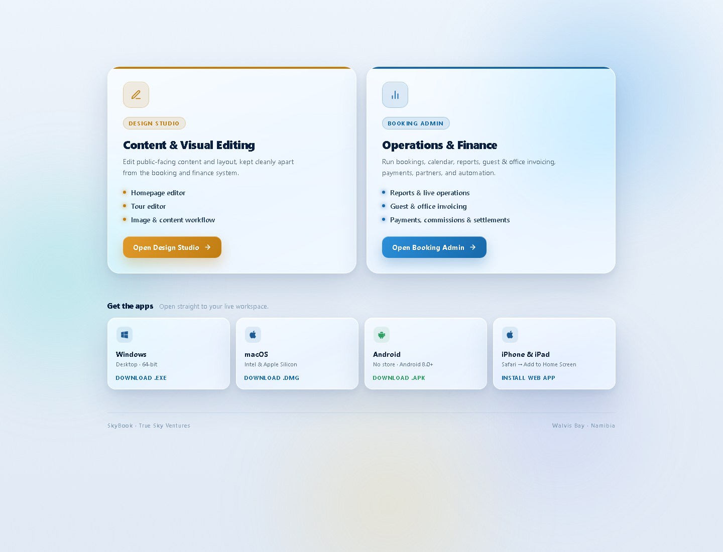 Real Sky Book workspace gateway
